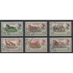 Éthiopie - 1961 - No 371/376 - Mammifères - Oblitérés