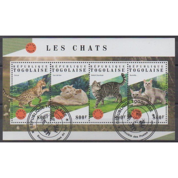 Acheter cette série de timbres du Togo de l'année 2018 (No 6376/6379). - Oblitéré