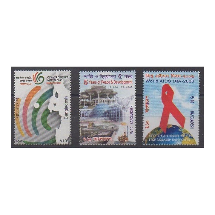 Acheter cette série de timbres du Bangladesh de l'année 2006 (No 781/783).