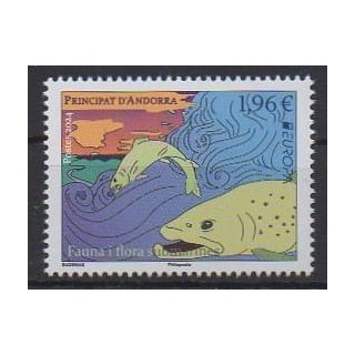 Buy this stamp of French Andorra of the year 2024 (fauna y flora marines).