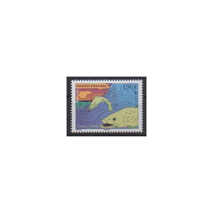 Acheter ce timbre d'Andorre français de l'année 2024 (fauna y flora marines).