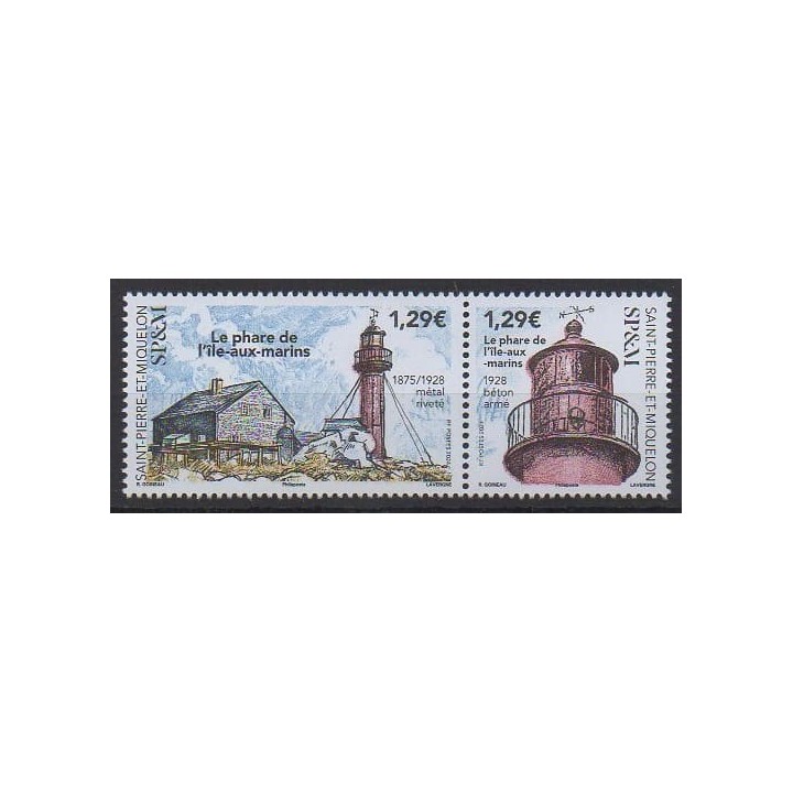 Acheter ce timbre de Saint-Pierre et Miquelon de l'année 2024 (Le phare de l'ïle-aux-marins).