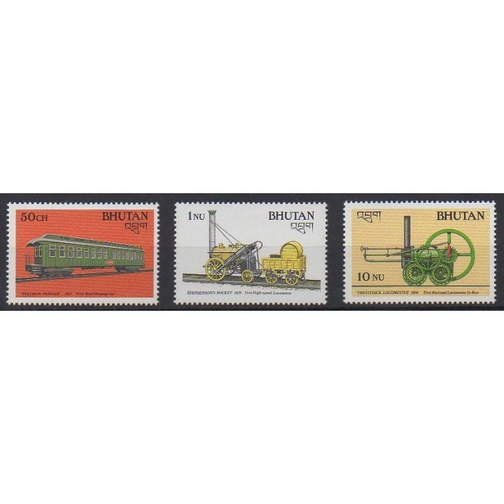 Buy this set of stamps of Bhutan of the year 1988 (Nb 790/792).