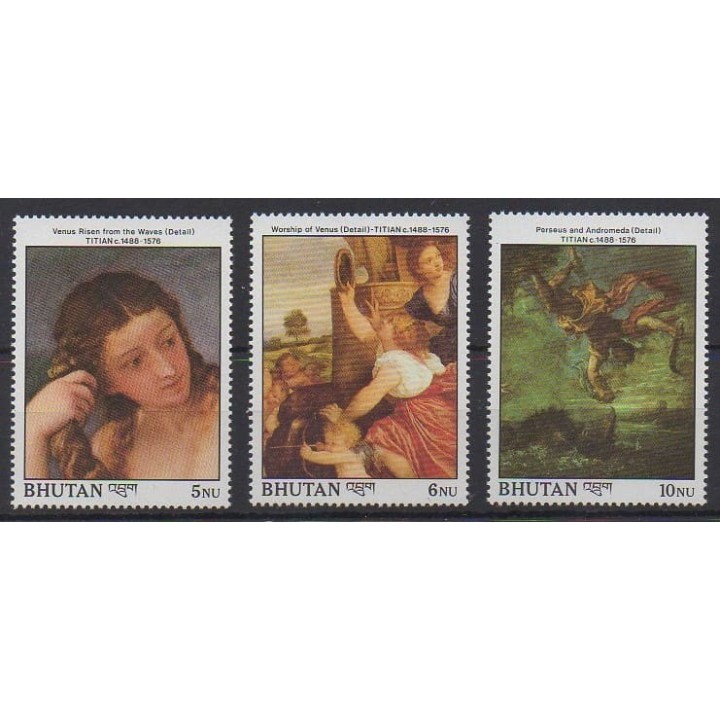Acheter cette série de timbres du Bhoutan de l'année 1989 (No 817/819).