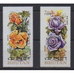 Bhoutan - 1973 - No PA123/PA124 - Fleurs