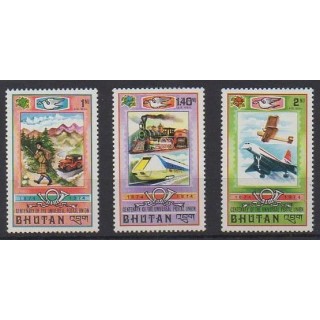 Buy these stamps of Bhutan of the year 1974 (Nb PA135/PA137).