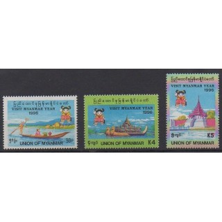 Acheter cette série de timbres de Birmanie de l'année 1996 (No 238/240).