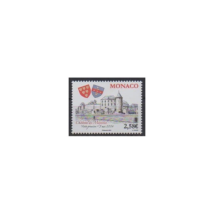Buy this stamp of Monaco of the year 2024 (Château de Mayenne).