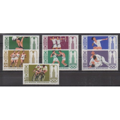 Mongolie - 1980 - No 1052/1058 - Jeux Olympiques d'été