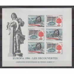 Monaco - Blocks and sheets - 1984 - Nb BF65a - Sea life - Europa -