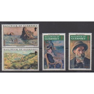 Acheter cette série de timbres de l'île de Guernesey de l'année 1974 (No 105/108).