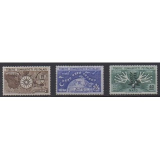 Acheter cette série de timbres de Turquie de l'année 1954 (No 1212/1214).