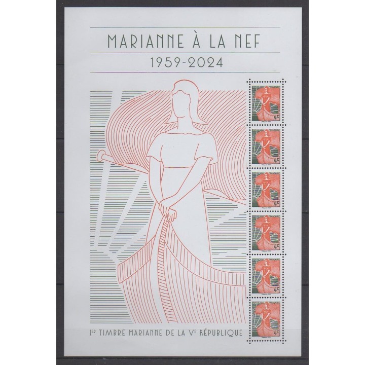 Buy this souvenir sheet  of France of the year 2024 (Nb BF Marianne à la nef).