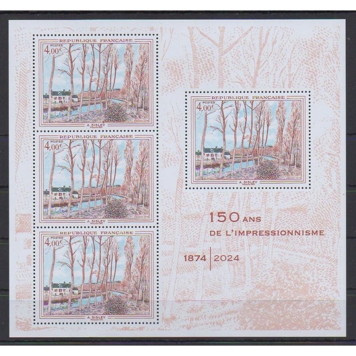 Buy this souvenir sheet  of France of the year 2024 (Nb BF 150 ans de l'impressionnisme).
