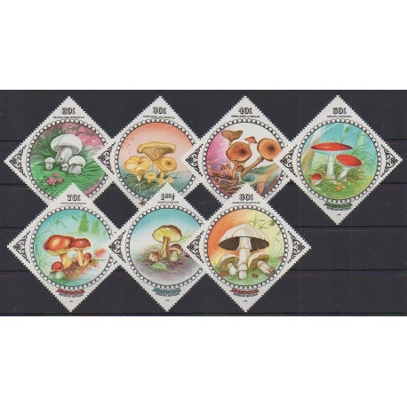 Mongolia - 1985 - Nb 1393/1399 - Mushrooms