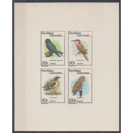 Gabon - 1980 - No 442/445 Epreuve de luxe - Oiseaux