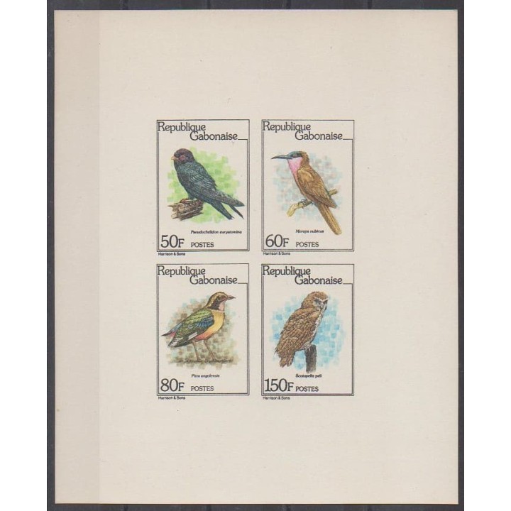 Acheter cette série de timbres du Gabon de l'année 1980 (No 442/445 Epreuve de luxe).