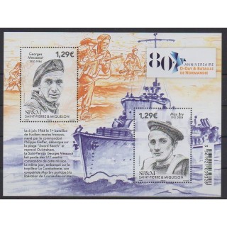 Acheter ce timbre de Saint-Pierre et Miquelon de l'année 2024 (80 ans du D-Day).