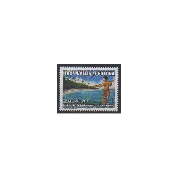 Acheter ce timbre de Wallis et Futuna de l'année 2024 (La pêche traditionnelle).