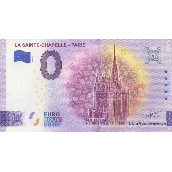 Billet souvenir touristique - 2024-1 - La Sainte-Chapelle - (Paris)