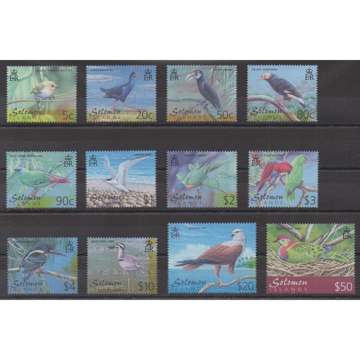 Acheter cette série de timbres des îles Salomon de l'année 2001 (No 960/971).