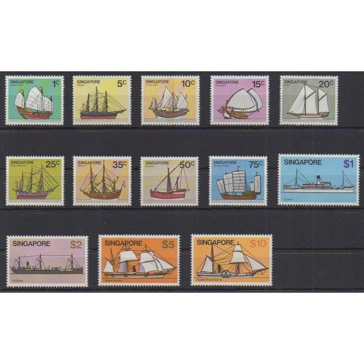 Buy this set of stamps of Singapore of the year 1980 (Nb 334/346).