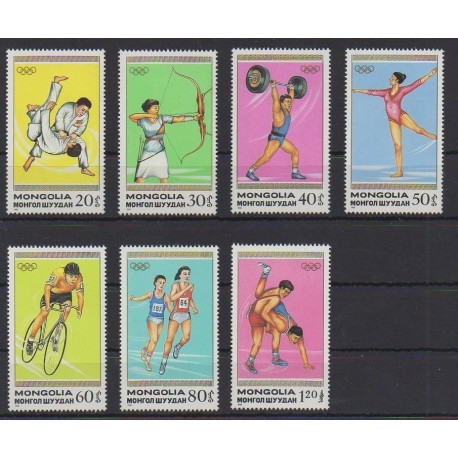 Mongolie - 1988 - No 1572/1578 - Jeux Olympiques d'été