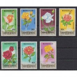 Mongolie - 1988 - No 1580/1586 - Roses