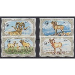 Mongolia - 1987 - Nb 1508/1511 - Mamals - Endangered species - WWF