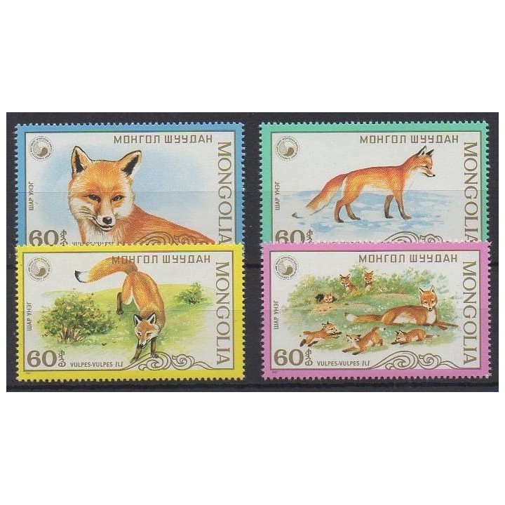Buy this set of stamps of Mongolia of the year 1987 (Nb 1568/1571).