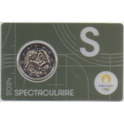 2 euro commémorative - France - 2024 - 2 Euros Commémorative France 2024 - JO de Paris 2024 - Coincard gris