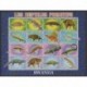 Rwanda - 2001 - Petite feuille de 16 valeurs - Reptiles primitifs