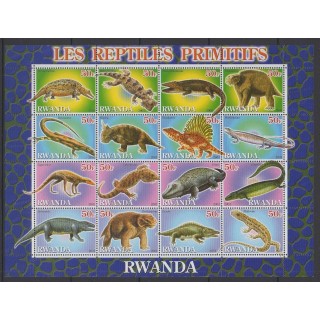 Acheter cette série de timbres du Rwanda de l'année 2001 (No Petite feuille de 16 valeurs).