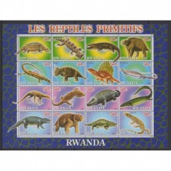 Rwanda - 2001 - Nb Petite feuille de 16 valeurs - Reptils
