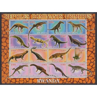 Acheter cette série de timbres du Rwanda de l'année 2001 (No Petite feuille de 16 valeurs).