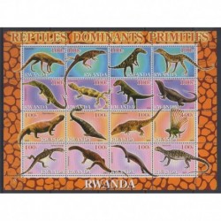 Rwanda - 2001 - Petite feuille de 16 valeurs - Reptils