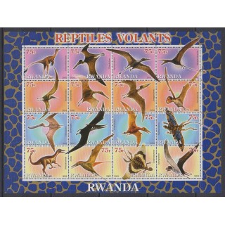 Acheter ces timbres du Rwanda de l'année 2001 (No Petite feuille de 16 valeurs).