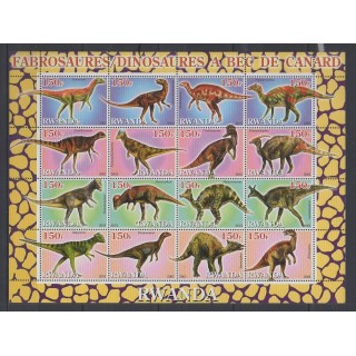 Buy these stamps of Rwanda of the year 2001 (Nb Petite feuille de 16 valeurs).