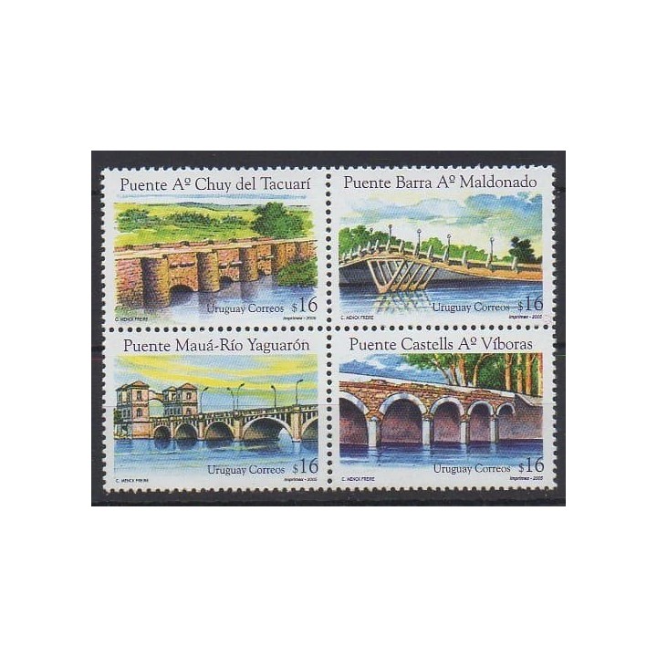 Acheter cette série de timbres d'Uruguay de l'année 2005 (No 2201/2204).