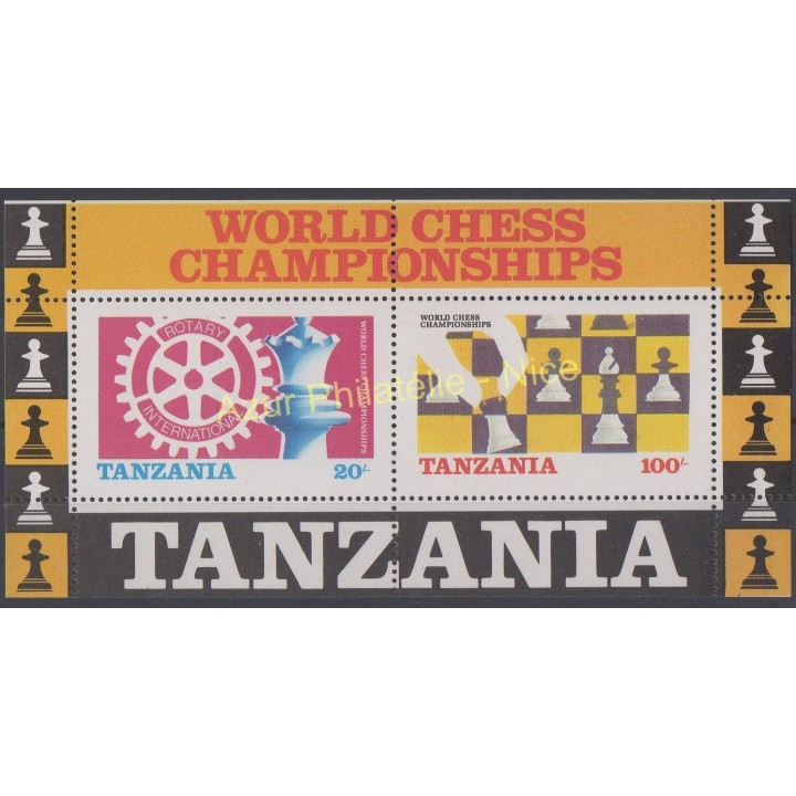 Timbres - Thème échecs - Tanzanie - 1986 - No BF 44