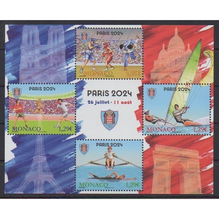 Buy this souvenir sheet  of Monaco of the year 2024 (Nb BF JO Paris 2024).