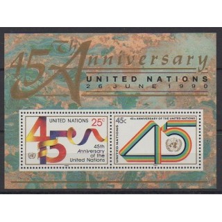 Buy this souvenir sheet  of United Nations (UN - New York) of the year 1990 (Nb BF11).