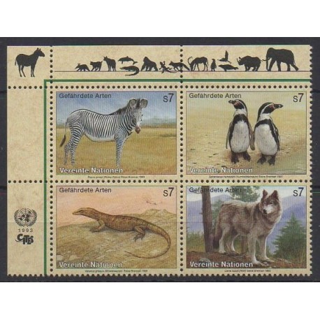 United Nations (UN - Vienna) - 1993 - Nb 159/162 - Endangered species - WWF