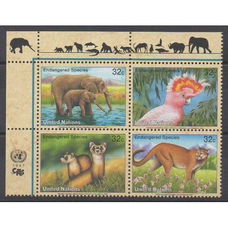 United Nations (UN - New York) - 1997 - Nb 720/723 - Endangered species - WWF