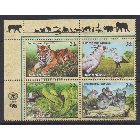 United Nations (UN - New York) - 1999 - Nb 803/806 - Endangered species - WWF