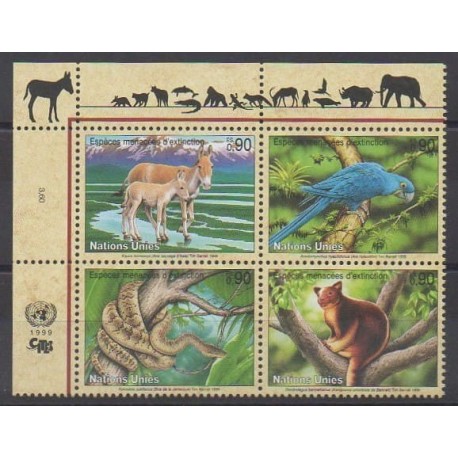 United Nations (UN - Geneva) - 1999 - Nb 389/392 - Endangered species - WWF