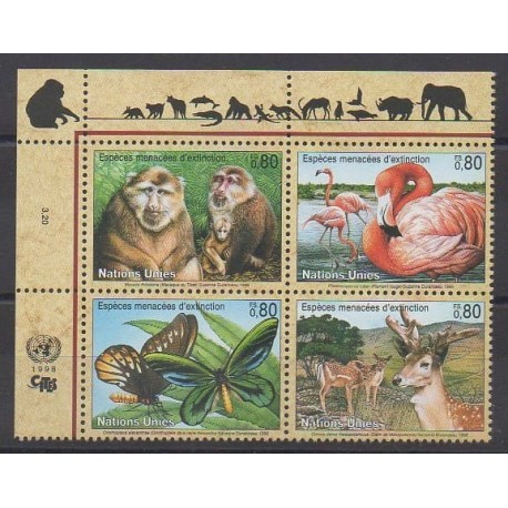 United Nations (UN - Geneva) - 1998 - Nb 349/352 - Endangered species - WWF