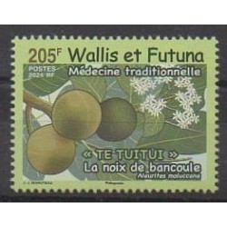 Wallis and Futuna - 2024 - La noix de bancoule - Fruits or vegetables - Health or Red cross