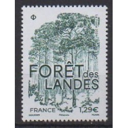 France - Poste - 2024 - La forêt des Landes - Arbres