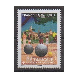 Buy this stamp of France of the year 2024 (La pétanque).